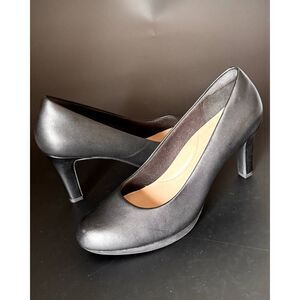 CLARKS WOMEN'S AMBYR 2 BRADLEY BLACK LEATHER PUMP HEELS US Sz 9